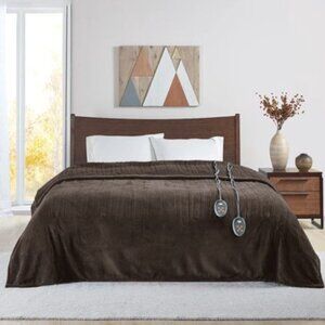 Heated Microlight to Berber Elect Electric Blanket with Two 20 Heat Level